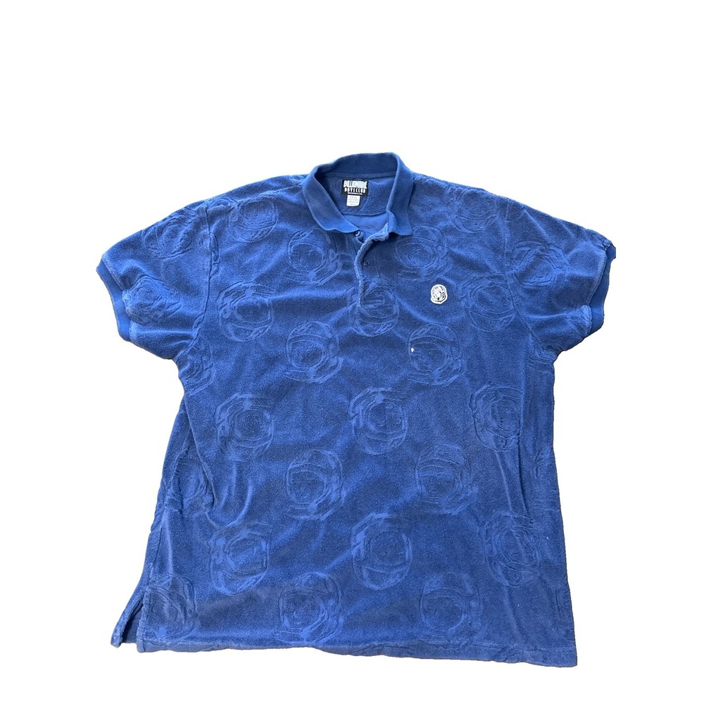 Billionaire Boys Club Gravity Terry Cloth Navy Golf Polo Shirt Mens Size XXXL